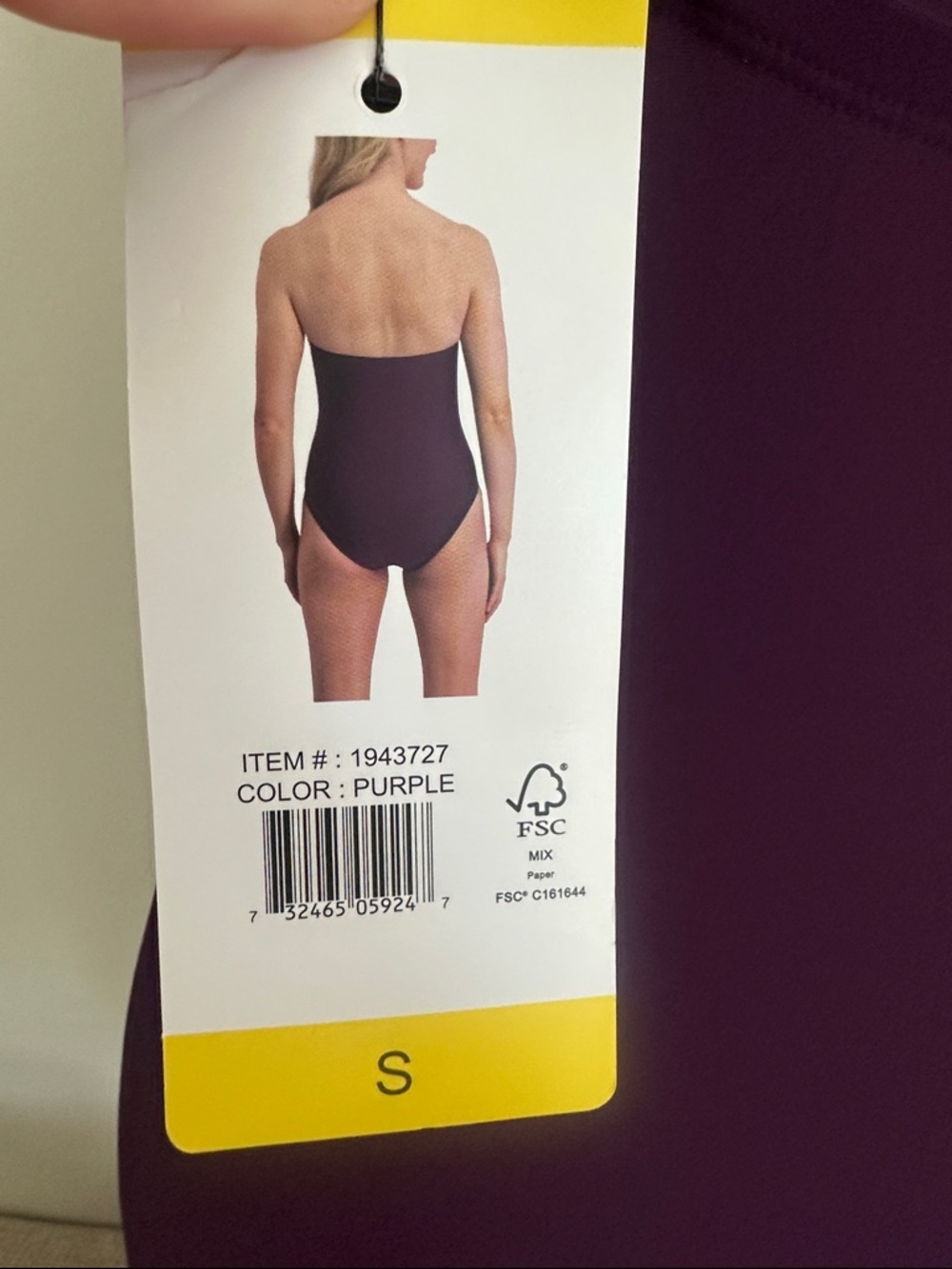 NWT DKNY Purple Ruched One-Piece Swimsuit Size Small,Large - Picture 4 of 8